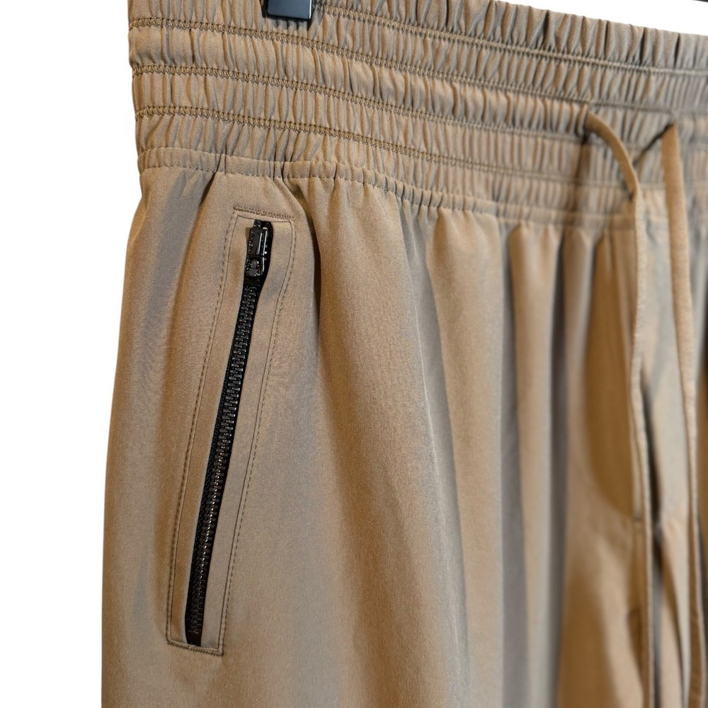 Athleta Camden Jogger Pants Tan 10 Zip Pocket Elastic Waist Travel Athleisure - Picture 6 of 11